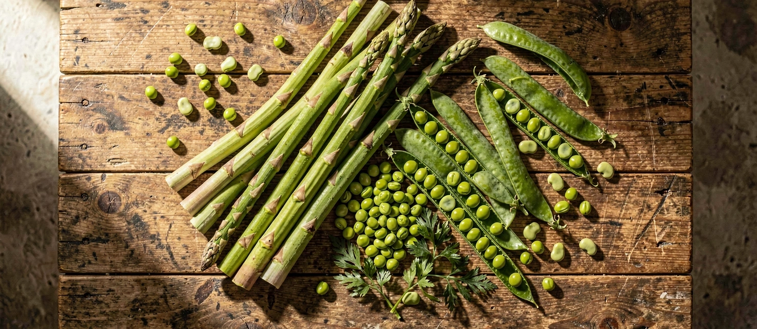 Ingredientes sazonais de primavera em Portugal